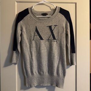 Armani Exchange Light Gray Knit Sweater